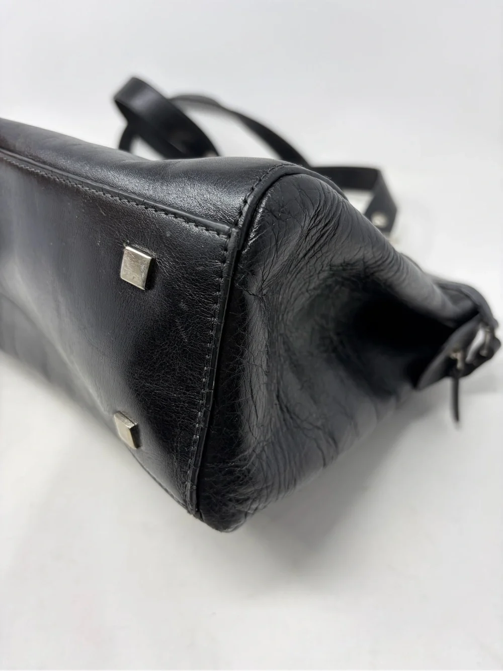 Vintage Y2K Marshall Fields Leather Briefcase Tote